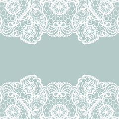 Vintage lace invitation card.