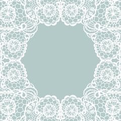 Vintage lace invitation card.