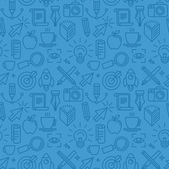 Vector seamless pattern with icons