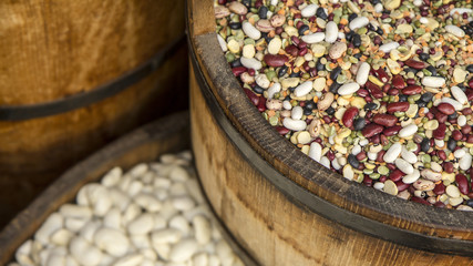 Legumes, photo taken in a street market