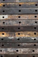 Steel plates stacked