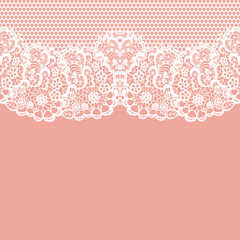 Vintage lace invitation card.