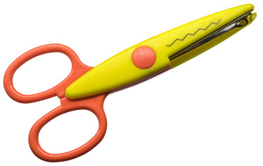 Zigzag scissors isolated on white background