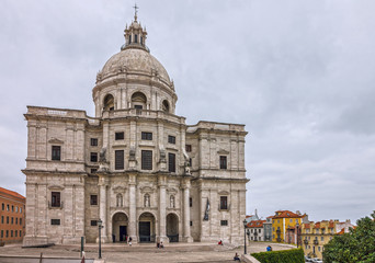 Fototapeta na wymiar National Pantheon, Lisbon, Portugal. Church panoramic view, Lisb