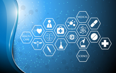 icon medical technology innovation concept background