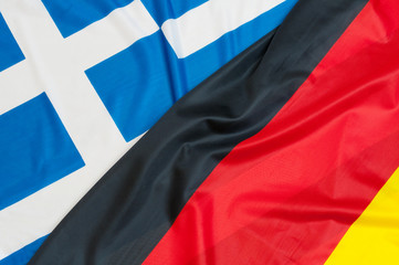 Flags of Germany and Greece