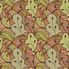 Abstract seamless doodle pattern