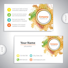 business card - Abstract industrial building - factory backgroun