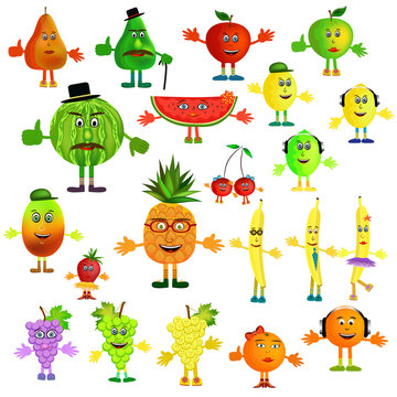 fruit cartoon icons