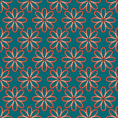 Texture with red flowers