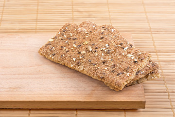 Crispbread with seeds.