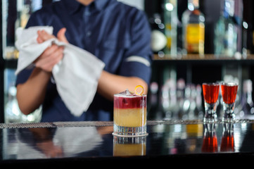 Tasty and colorful cocktails