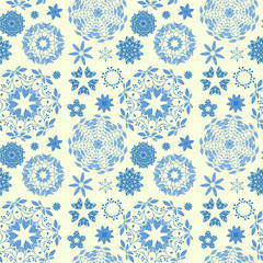 Round ornament seamless pattern