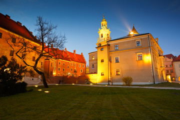 Fototapeta Buildings in Wawel castle complex in Krakow, Poland. obraz