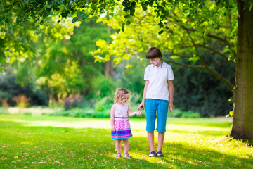 Children playing in a park