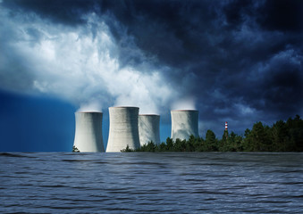Nuclear station flood water