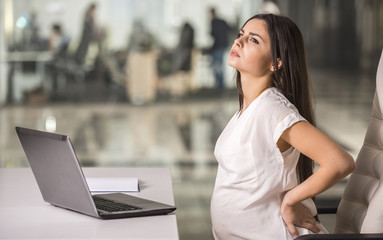 Pregnant businesswoman