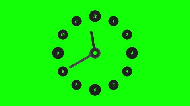 simple clock on the keying background