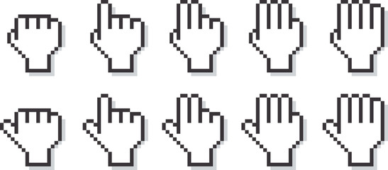 Child Hand Icons Set