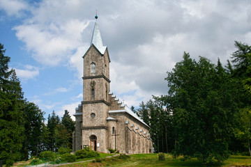 Fototapeta na wymiar Church of the Corpus Christi. Szklarska Poreba. Poland