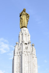 Fototapeta na wymiar Statue of Christ the Sacred Heart, Bilbao (Spain)