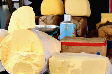 Yak butter-street market-Barkhor area. Lhasa-Tibet. 1307