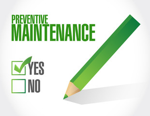 preventive maintenance approval sign concept
