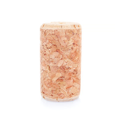 Wine cork isolated on white