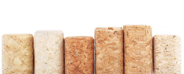 Wine corks isolated on white