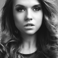 Closeup portrait of a beautiful woman