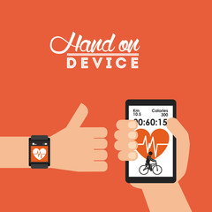 hand on device