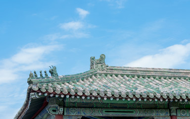 Fototapeta na wymiar Beijing's Chinese ancient architecture, ancient religious sites