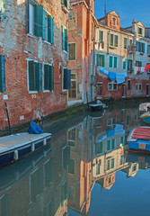 Fototapeta na wymiar Venice, Italy, canal in Arsenale quarter