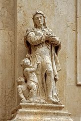 Venice, Italy, statue in Cannaregio area