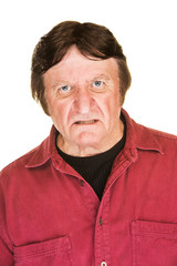 Obraz premium Sneering Man in Red