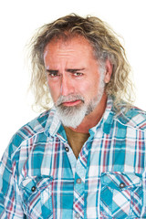 Worried Man with Beard