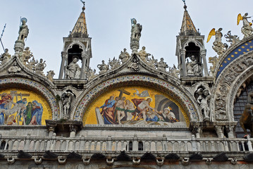 Fototapeta na wymiar Venice, Italy, Saint Mark basilica detail