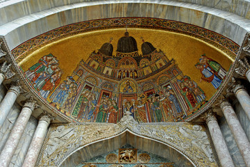 Fototapeta na wymiar Venice, Italy, Saint Mark basilica detail