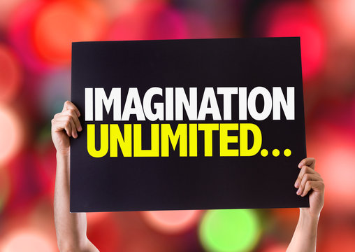 Imagination Unlimited... card with bokeh background