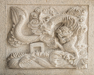 Fototapeta premium Chinese dragon sculpture