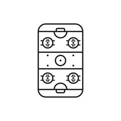 Ice Hockey Rink icon. Game symbol. Flat