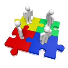 3D puzzle team concept