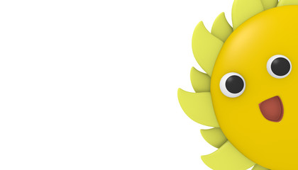 Fototapeta premium 太陽のキャラクター