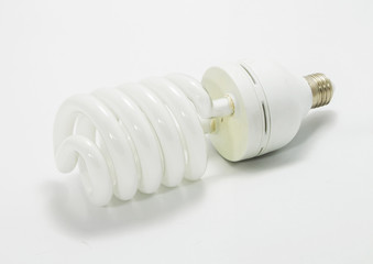 bulb spiral isolated on white background with clipping path