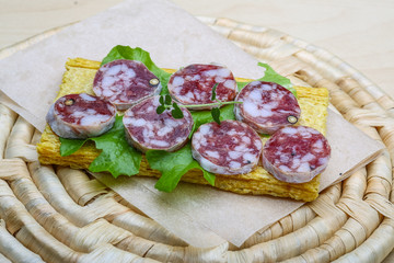 Salami sandwich