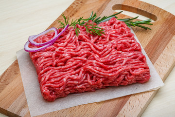 Raw beef minced meat