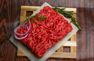 Raw beef minced meat