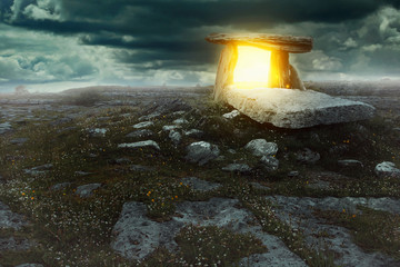 Magical portal in a mysterious land - obrazy, fototapety, plakaty