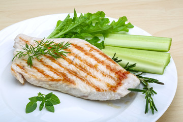 Grilled turkey steak