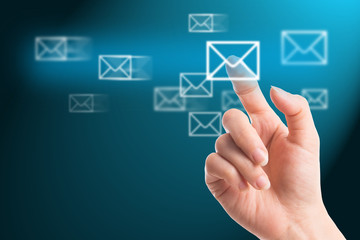 Businessman press website for search something